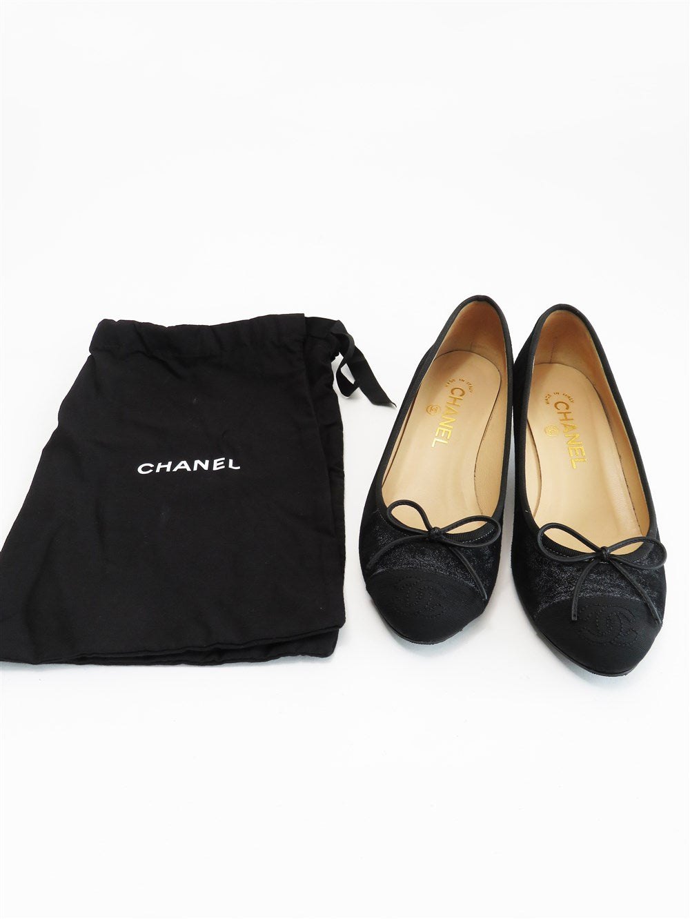 CCマーク バレリーナ ヒール パンプス