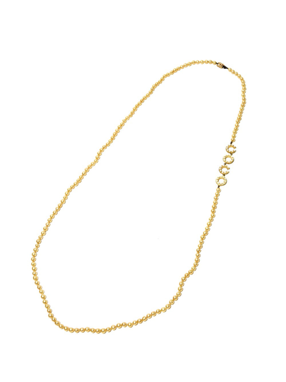 COCOマーク付き コスチュームパール ロングネックレス