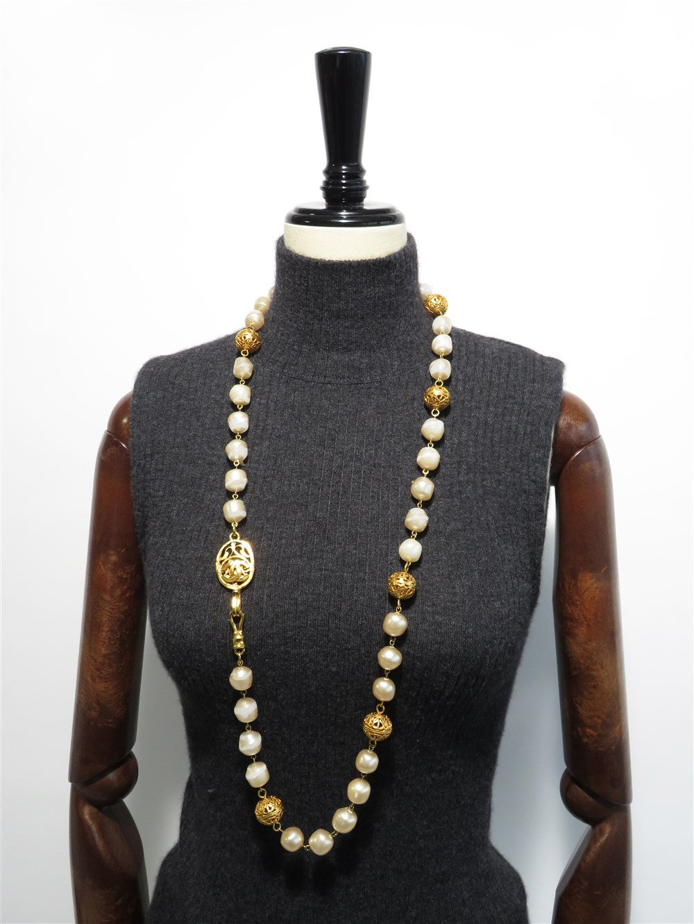 CC ヴィンテージ コスチュームパール スフィア ネックレス