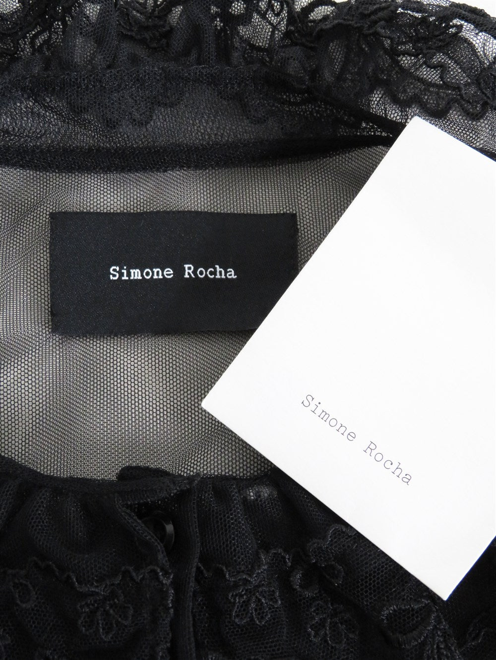 Simone Rocha シースルー レースフリル ブラウス