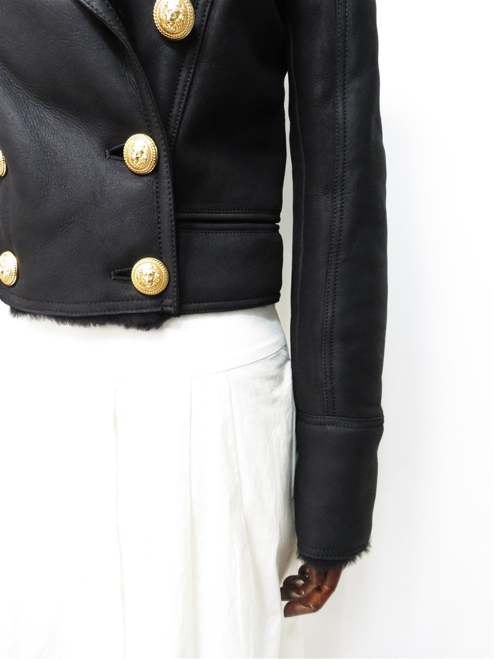 ラムスキン ムートンカラー ジャケット