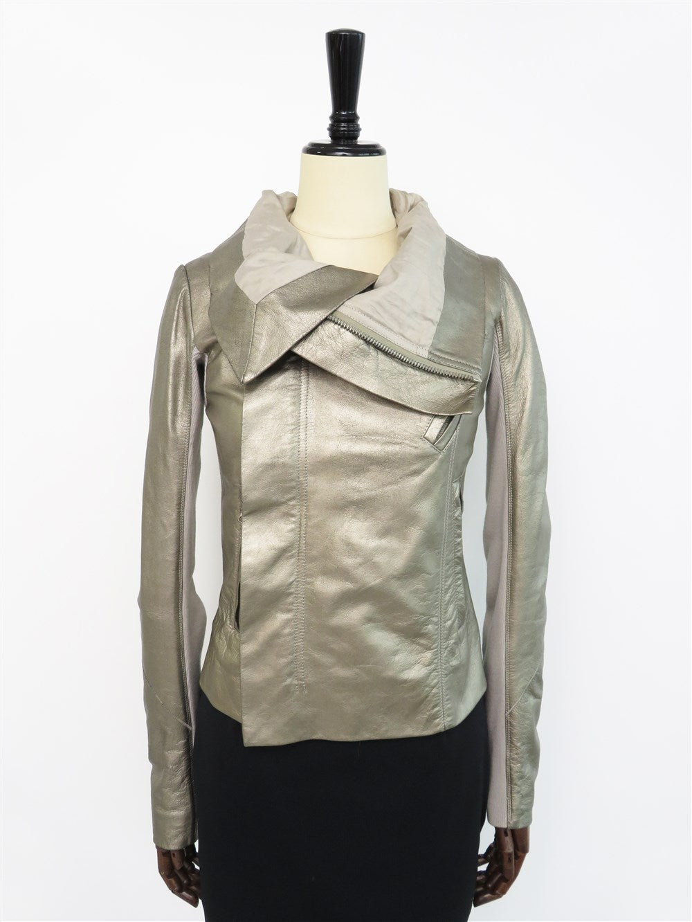 カウルネック ライダーズ ジャケット