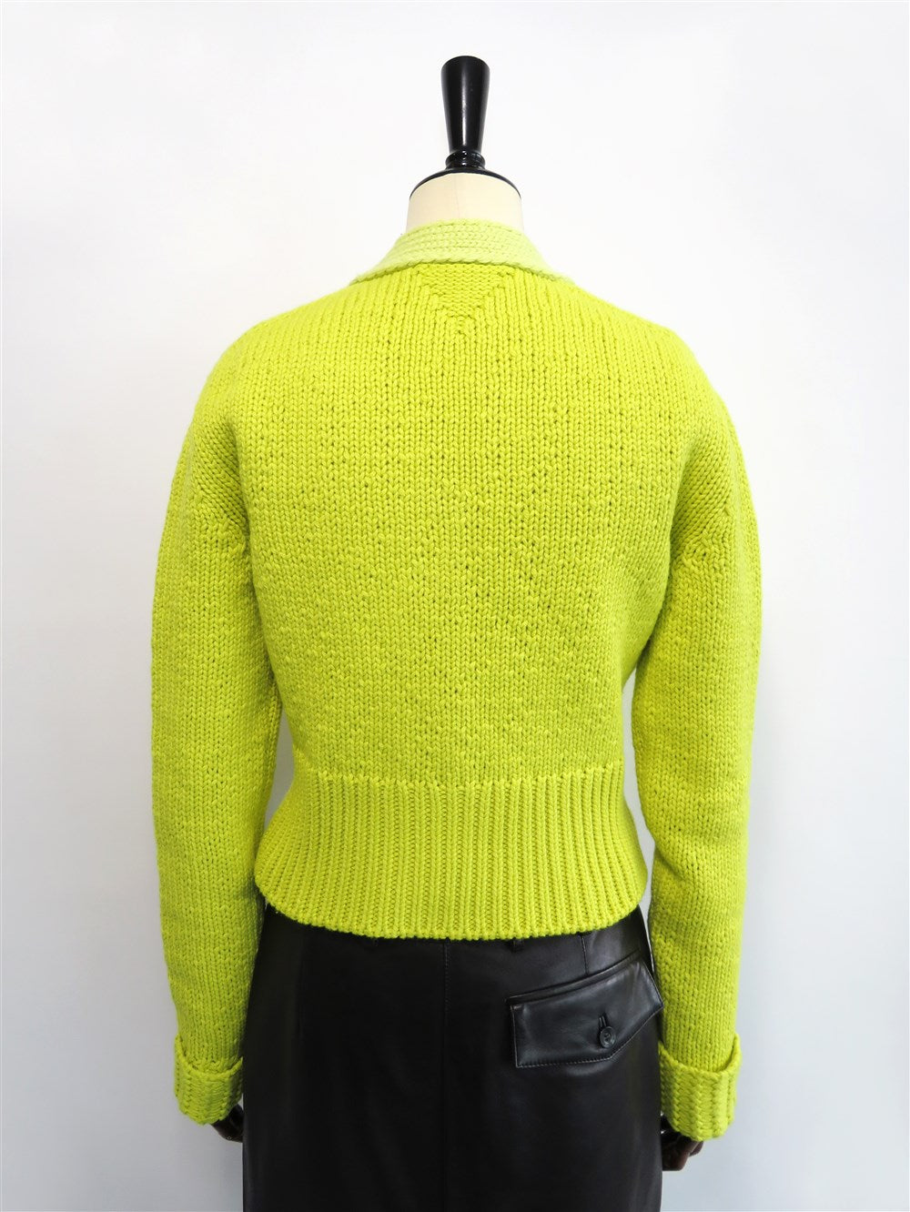 カシミヤ混 クロップド カーディガン