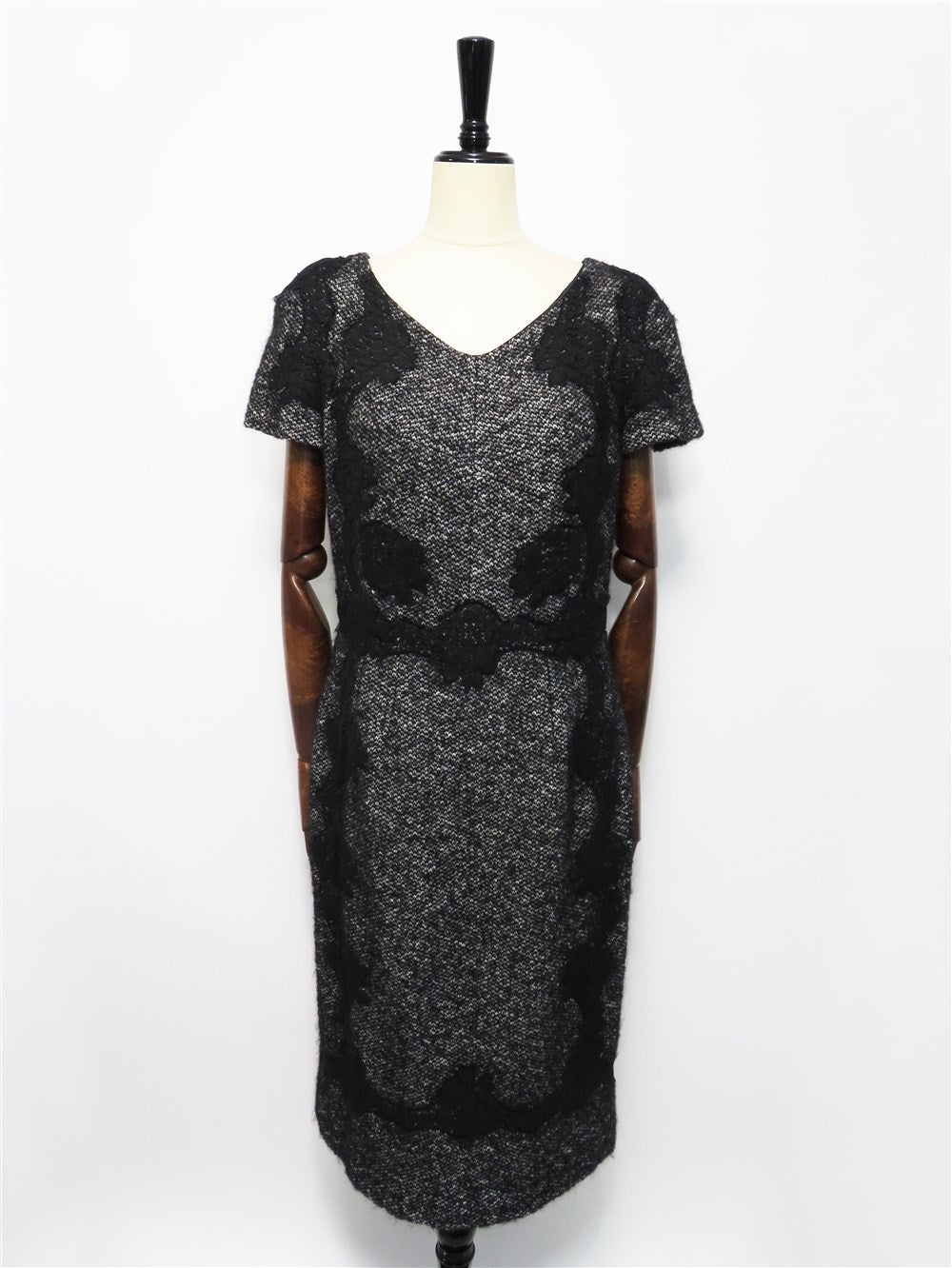 レース ツイード ワンピース