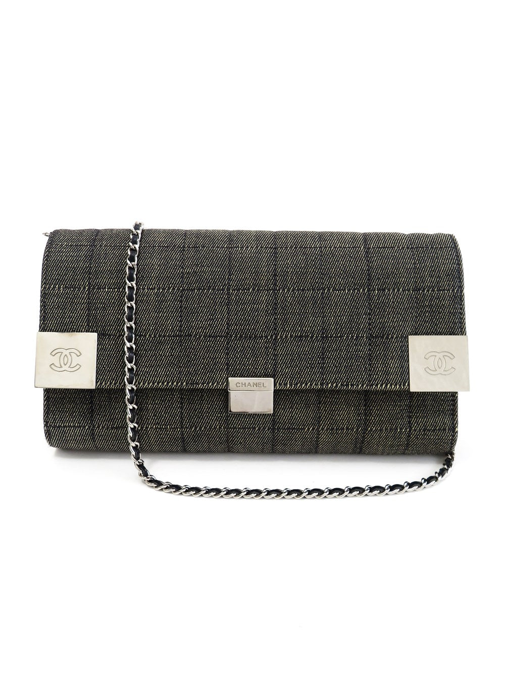 CC デニム チョコバー チェーンショルダー バック