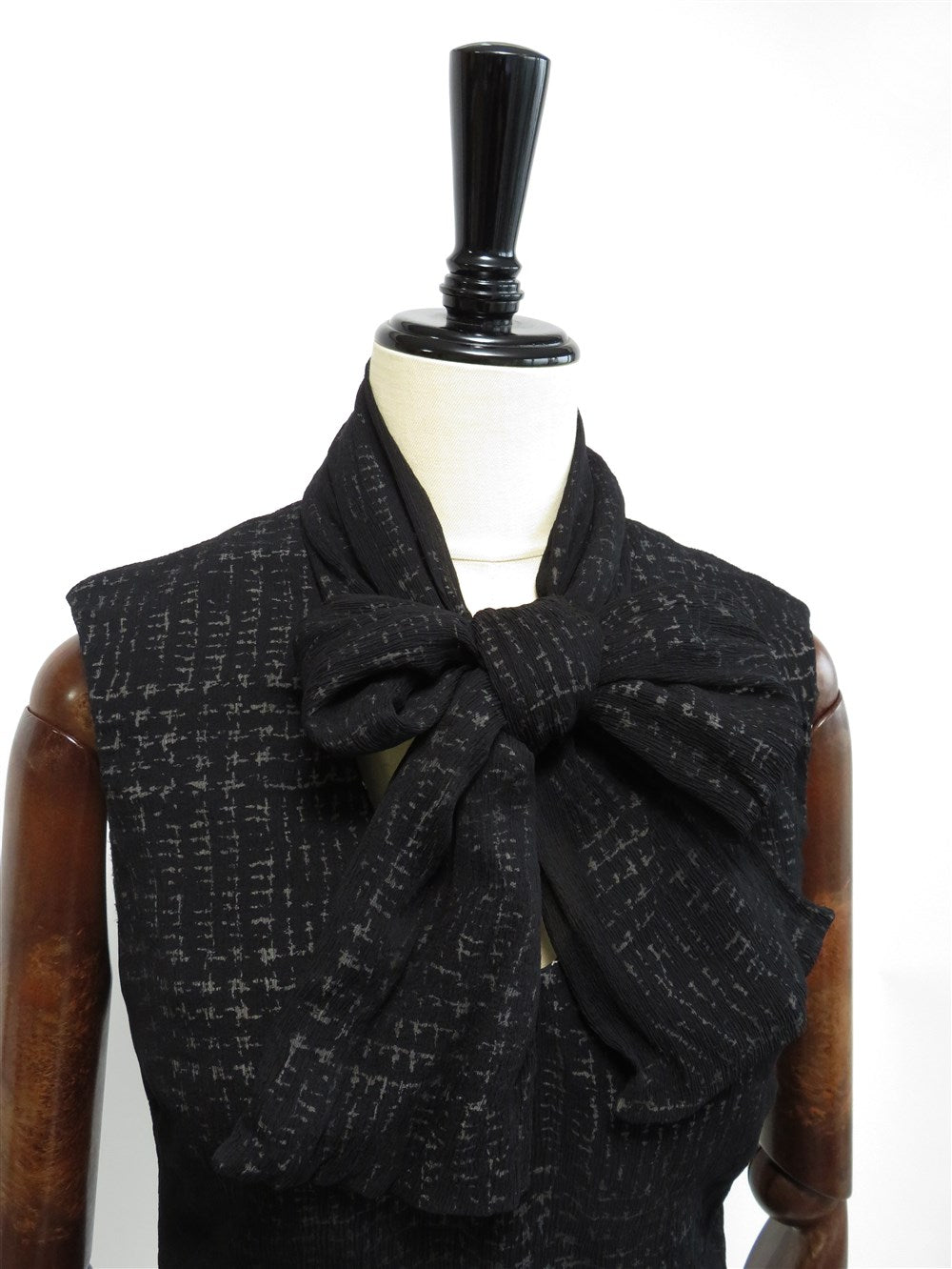 シルク リボン ブラウス