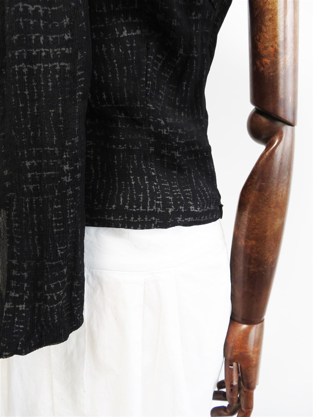 シルク リボン ブラウス