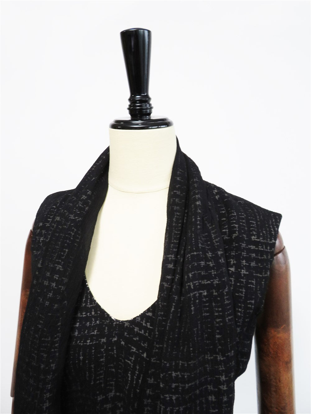 シルク リボン ブラウス