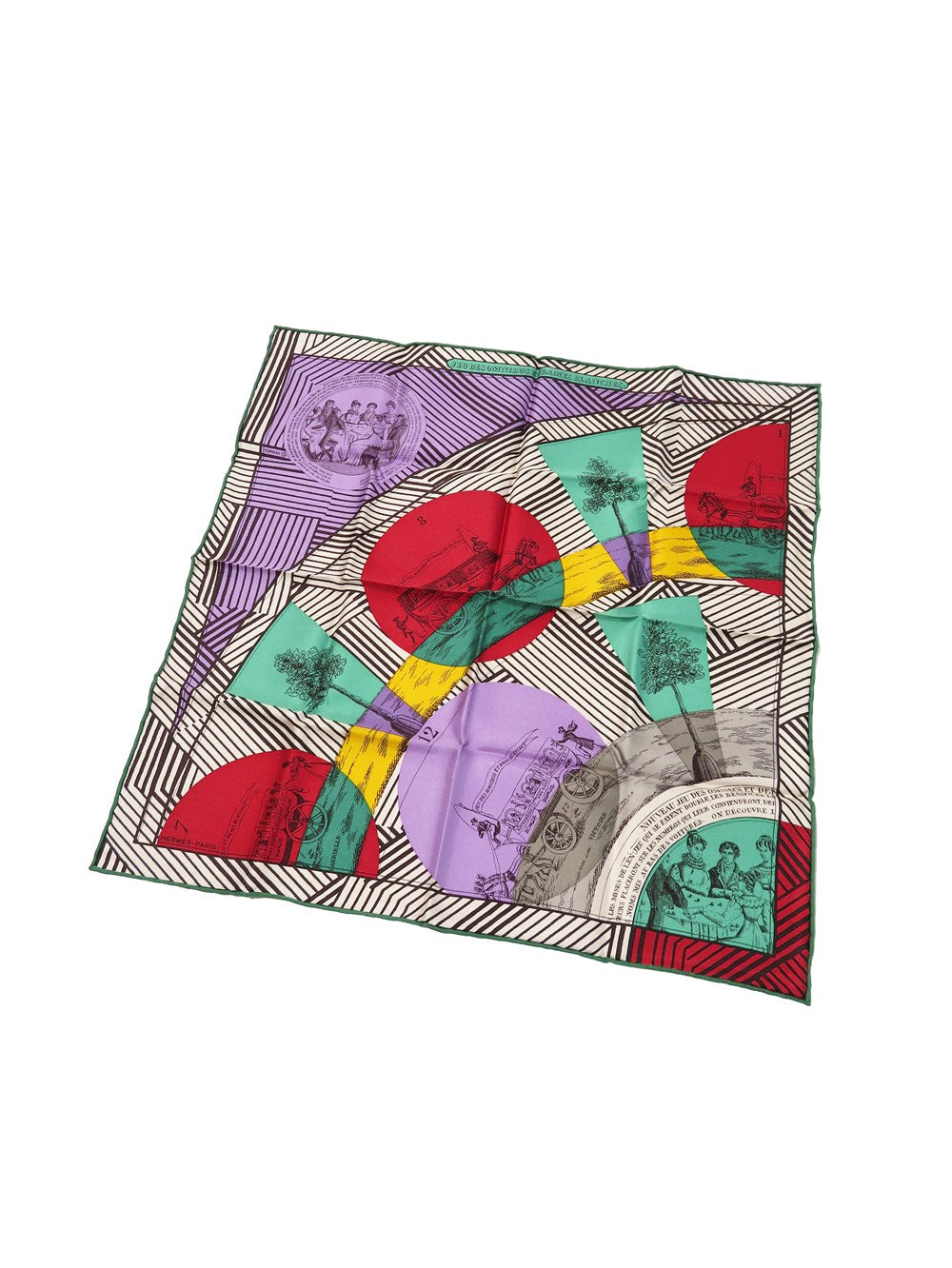 カレ45 オムニバスと白い貴婦人のゲーム スカーフ