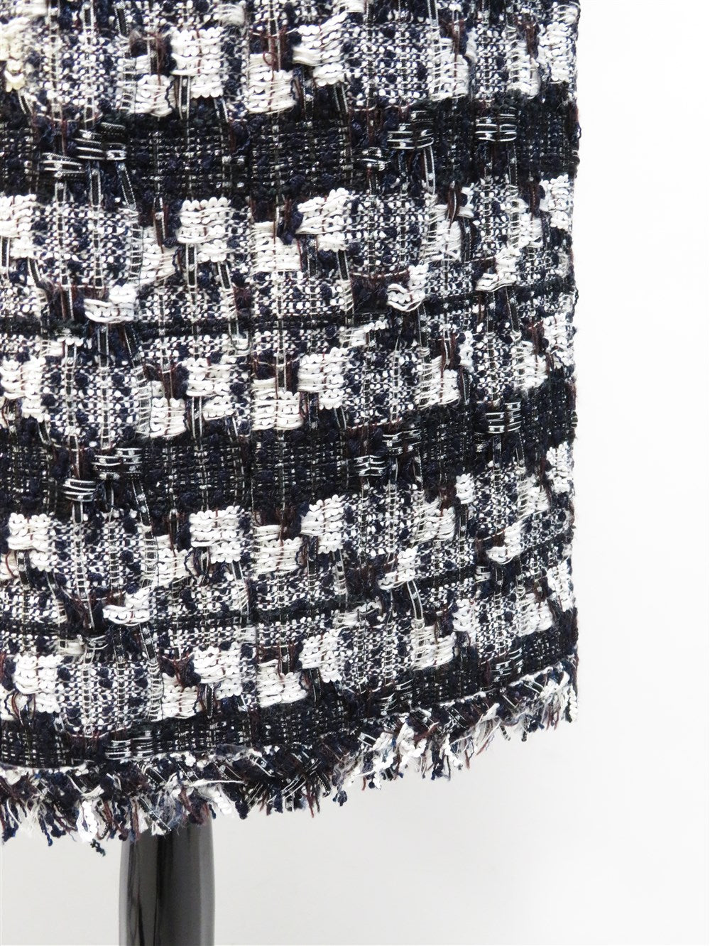 CC ツイード ノーカラー スーツ