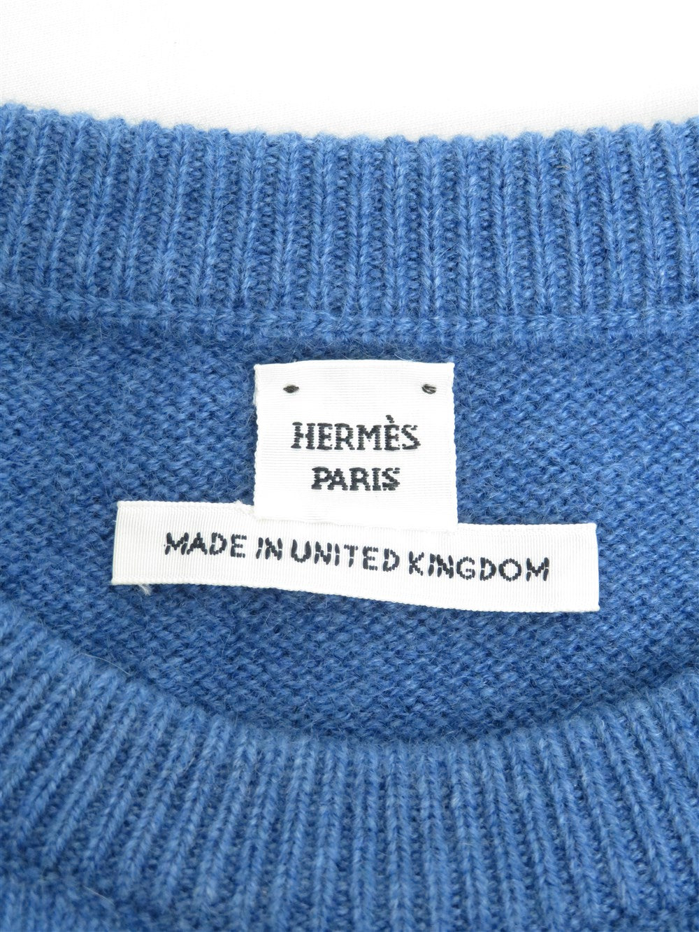 カシミヤ バイカラーニット ワンピース