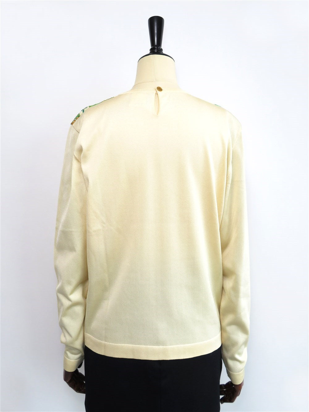 ヴィンテージ シルクプリント ニット カットソー