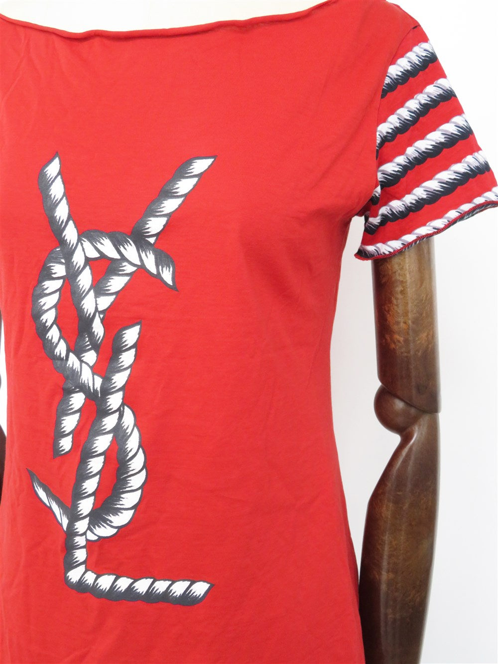 YSL ロゴ カットオフ Tシャツ