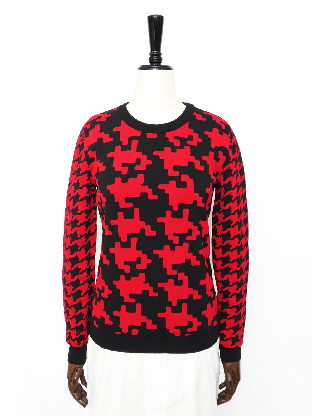 BOUTIQUE MOSCHINO ピクセルカモフラージュ ニット プルオーバー