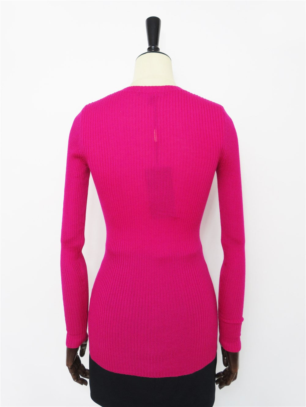 カシミヤ Vネック リブニット