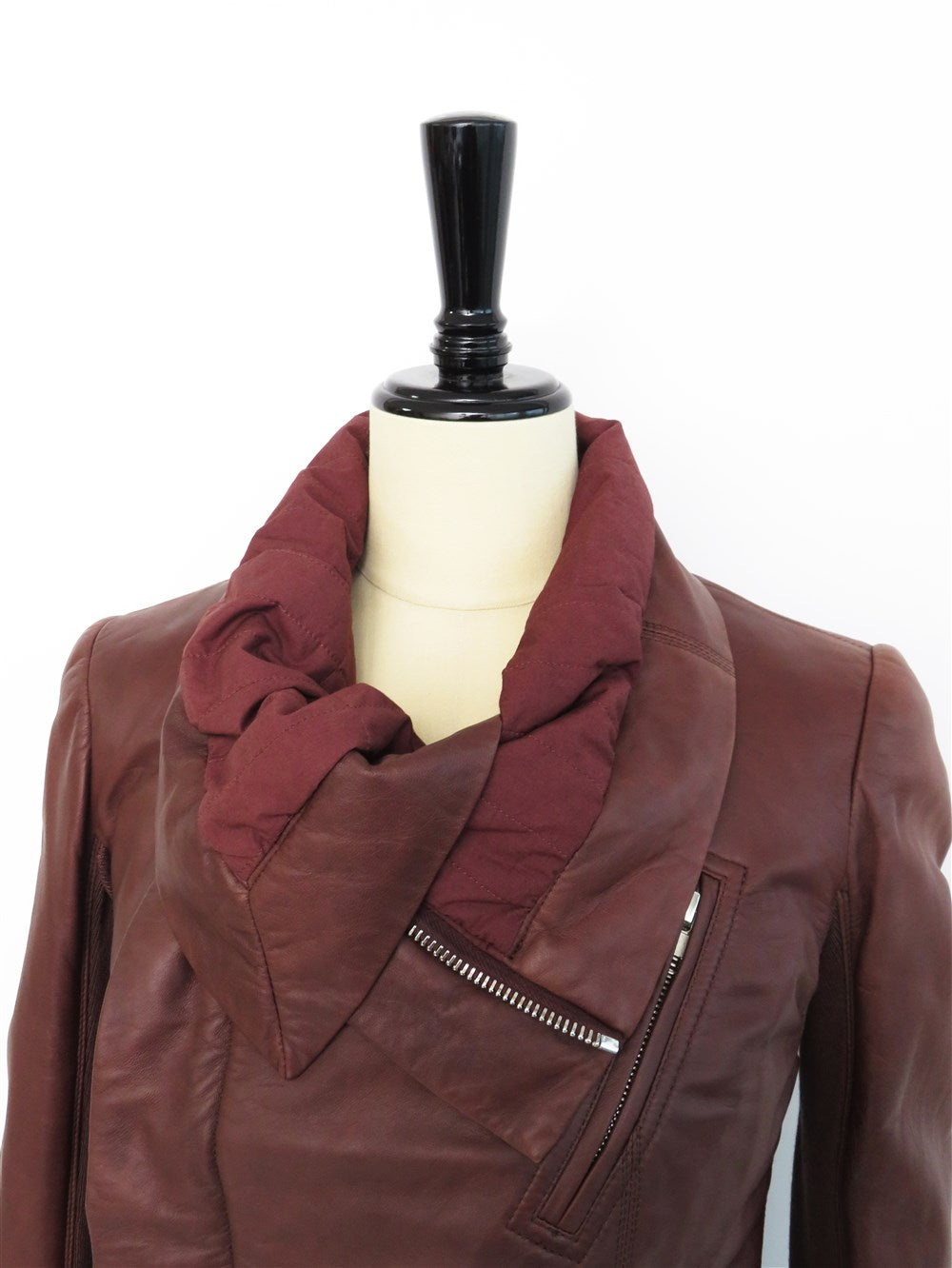 カウルネック ライダース ジャケット