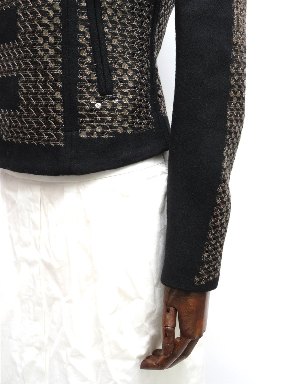 スパンコール カウルネック ジャケット