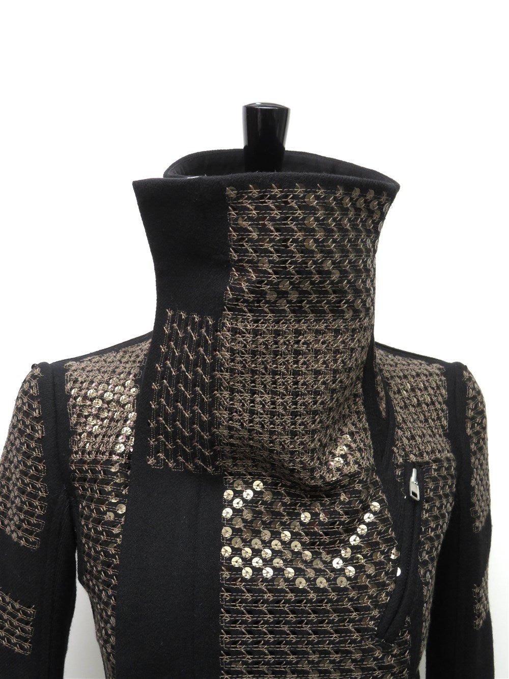 スパンコール カウルネック ジャケット