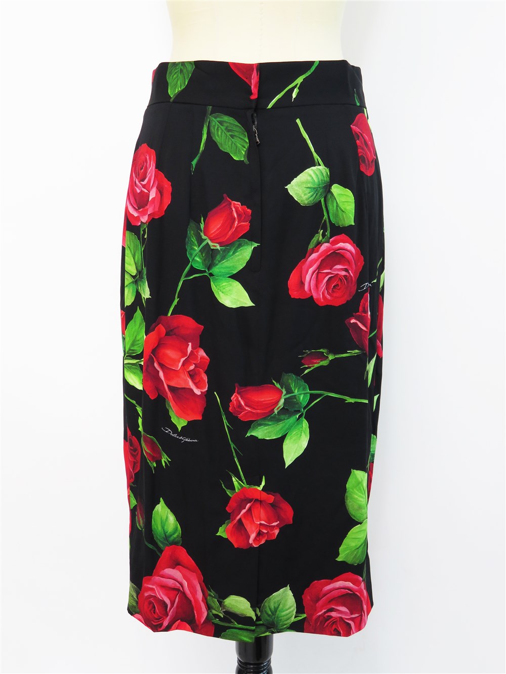 ローズプリント シルク スカート