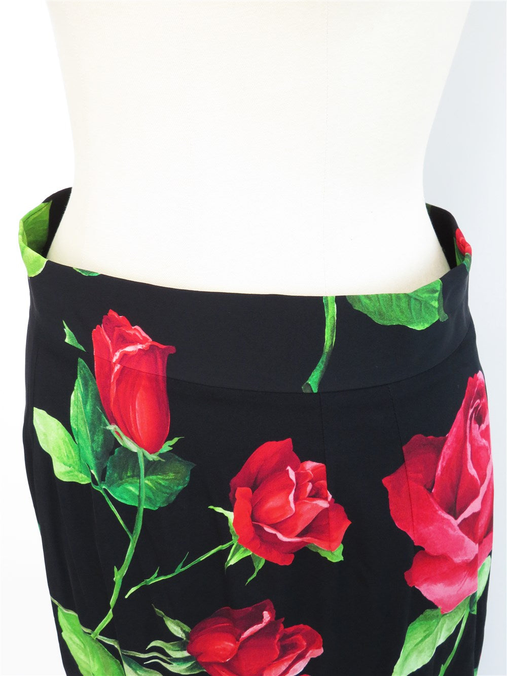 ローズプリント シルク スカート