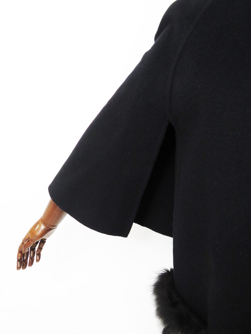 フォックスファーポケット ケープスリーブ ウール コート