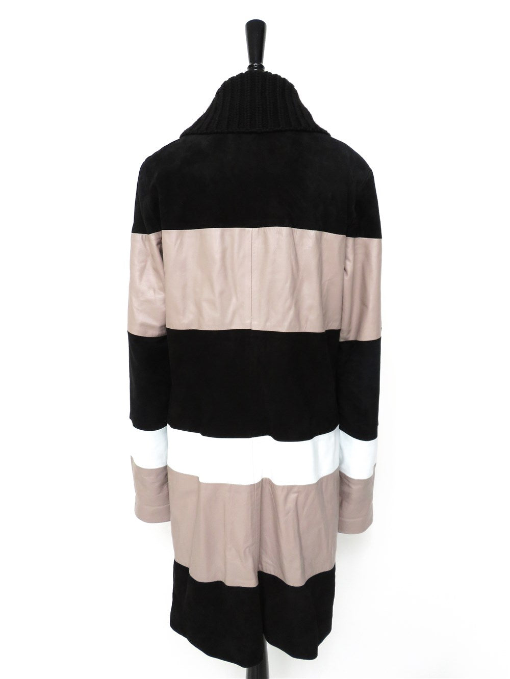 Karen Ritzi カラーブロック レザー コート