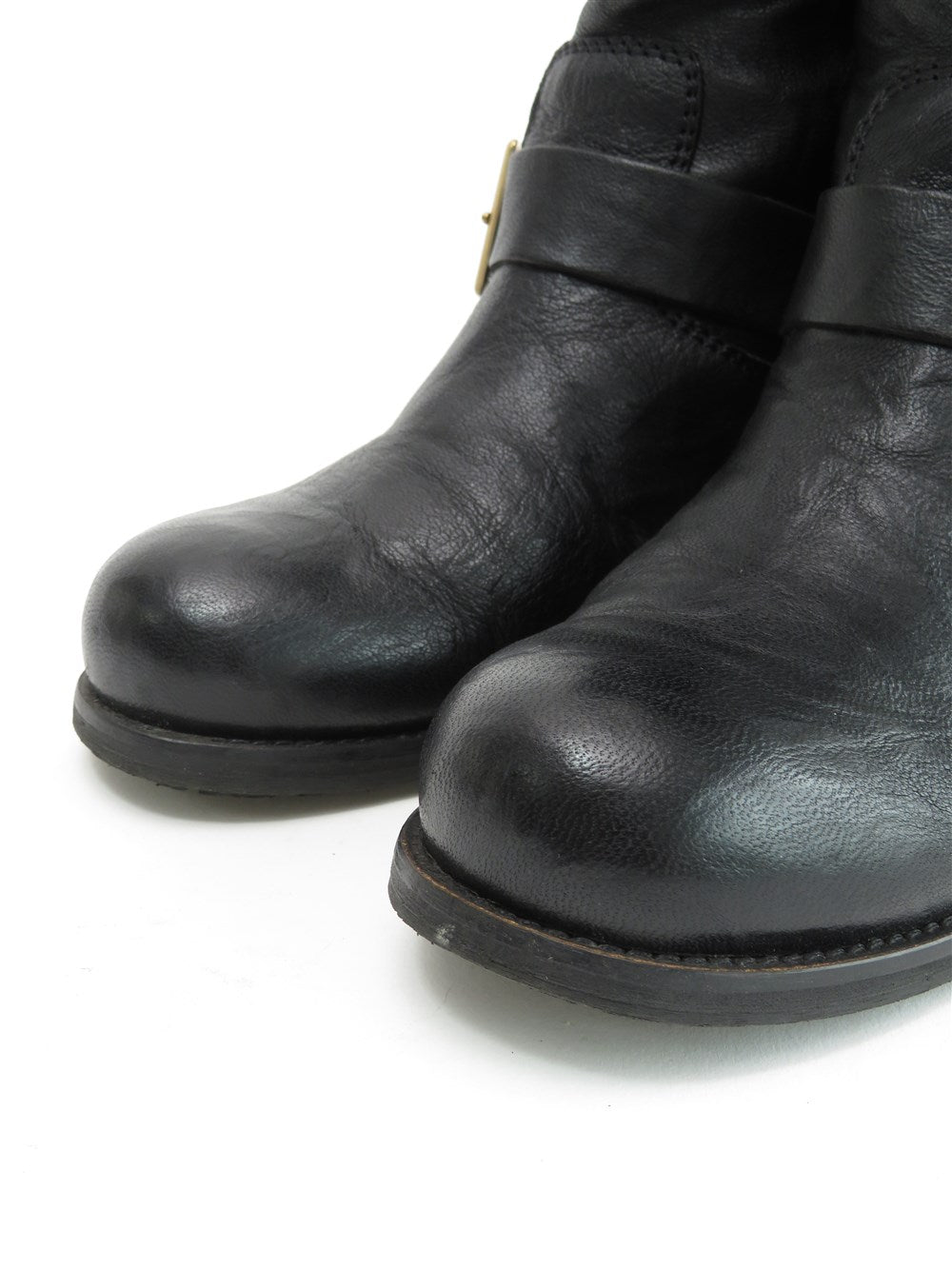 シュリンクレザー エンジニア ブーツ