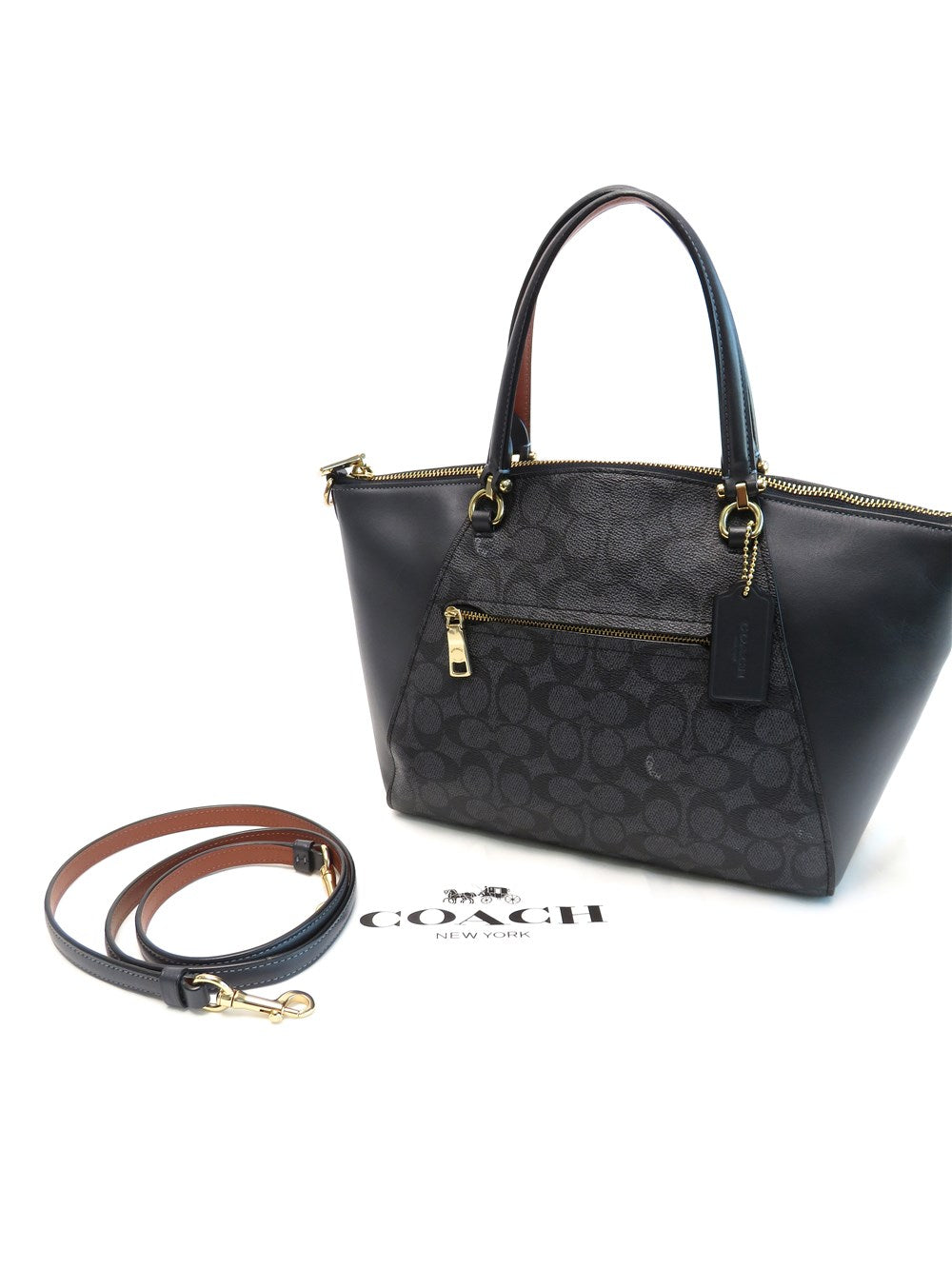 プレーリー サッチェル シグネチャー キャンバス 2WAY ハンドバッグ