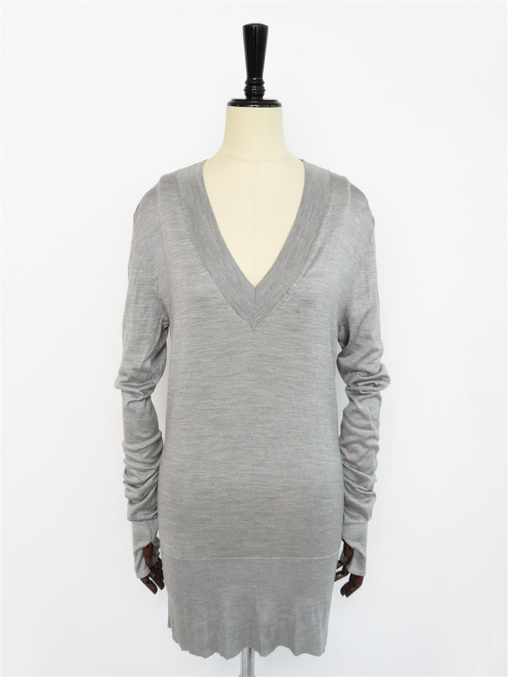 Vネック シルク チュニック