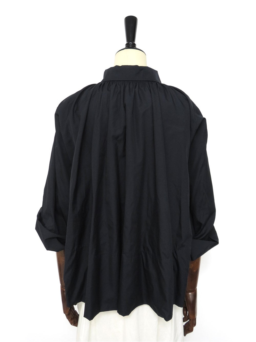 ロールアップスリーブ フレア ブラウス