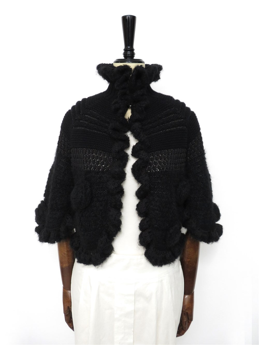 フリル ニット ボレロ