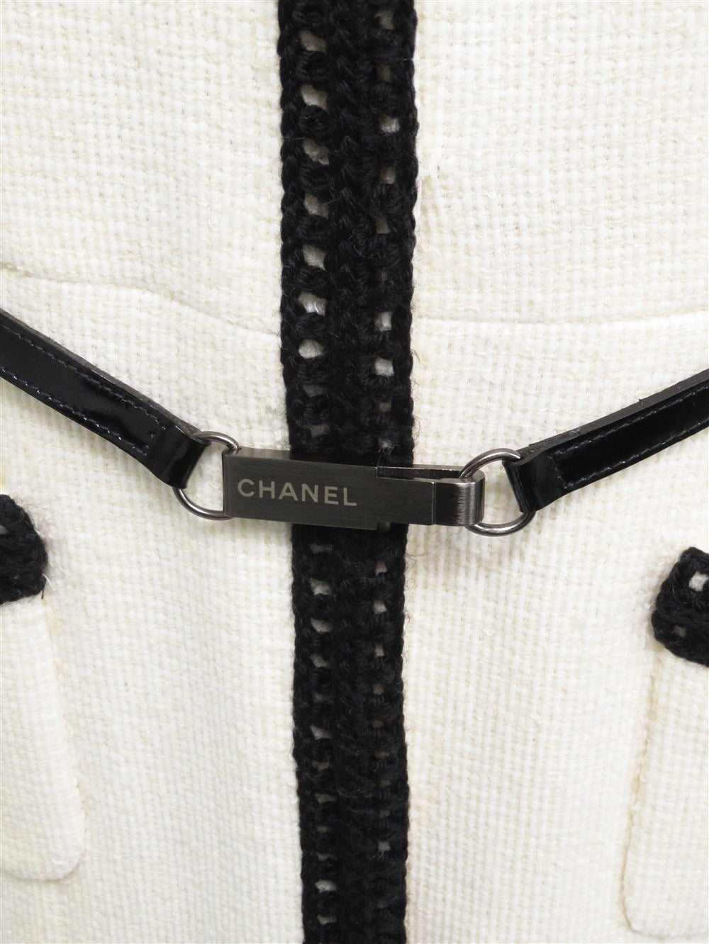 CC ツイード ノーカラー コート