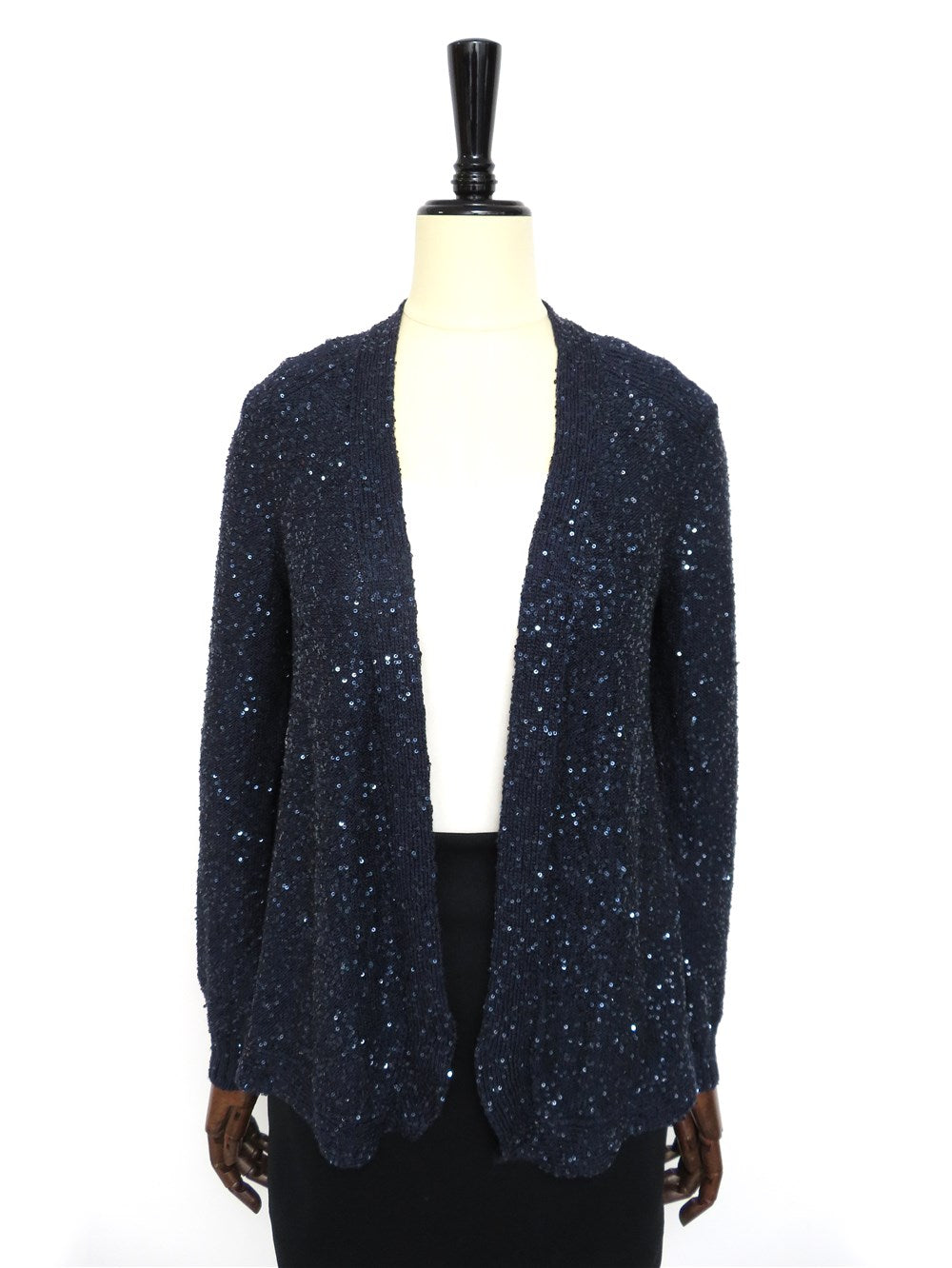 スパンコール シルク カーディガン