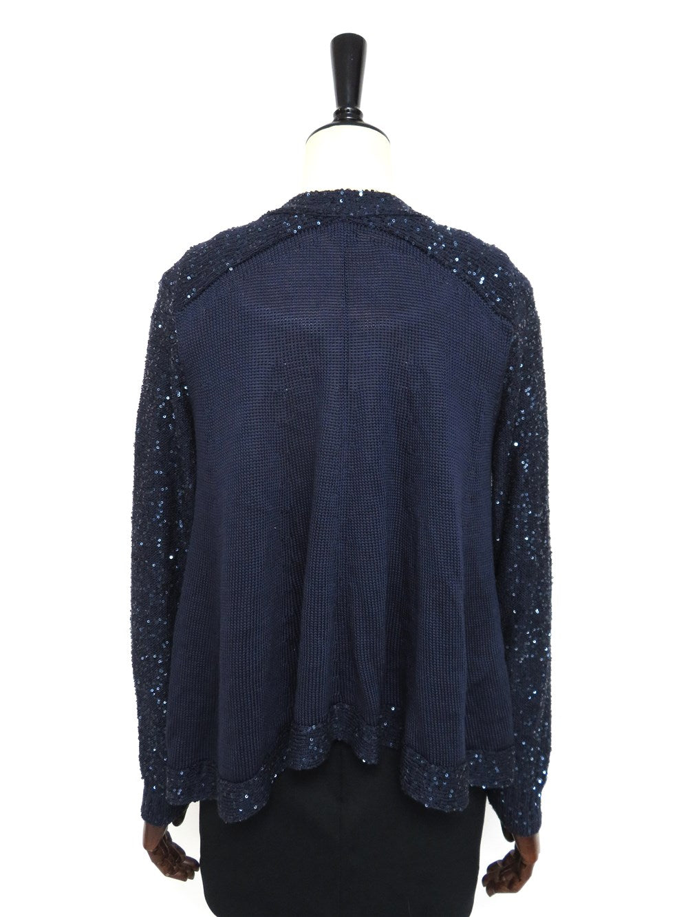 スパンコール シルク カーディガン