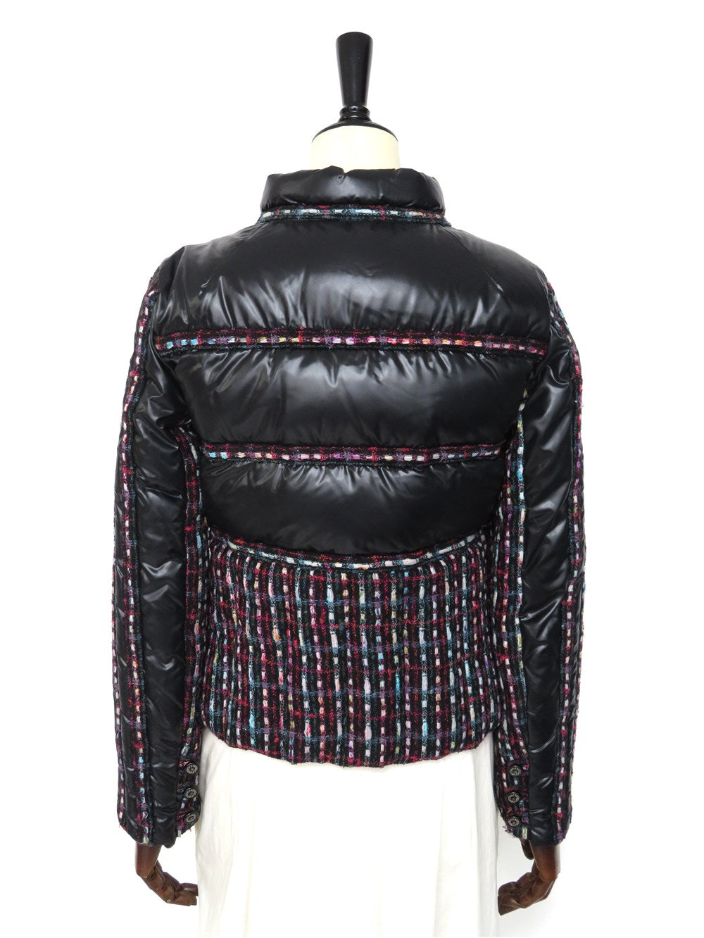 ツイード切替 ダウン ジャケット