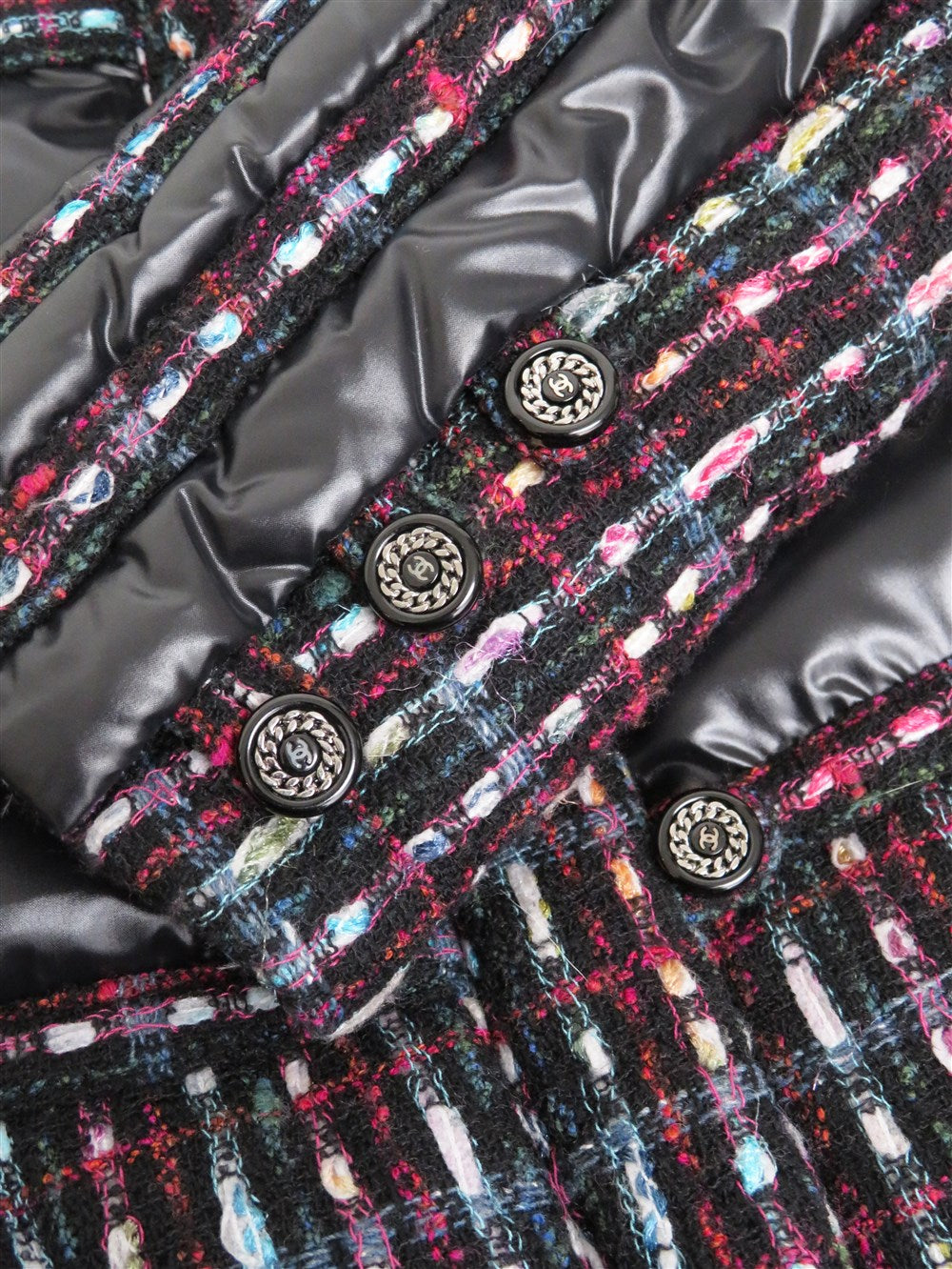 ツイード切替 ダウン ジャケット