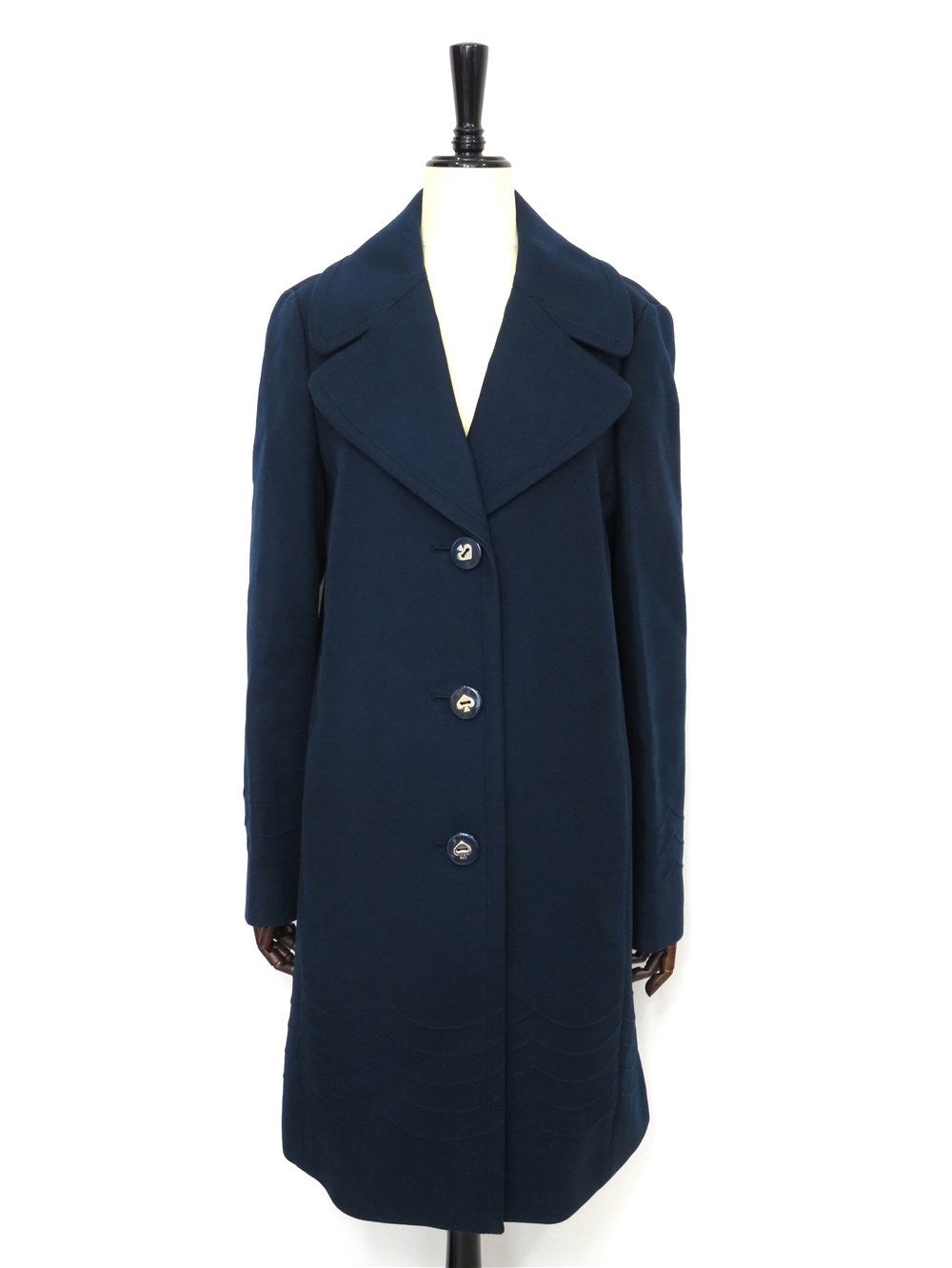 美品 ケイトスペード ロングコート スカラップ ロング コート