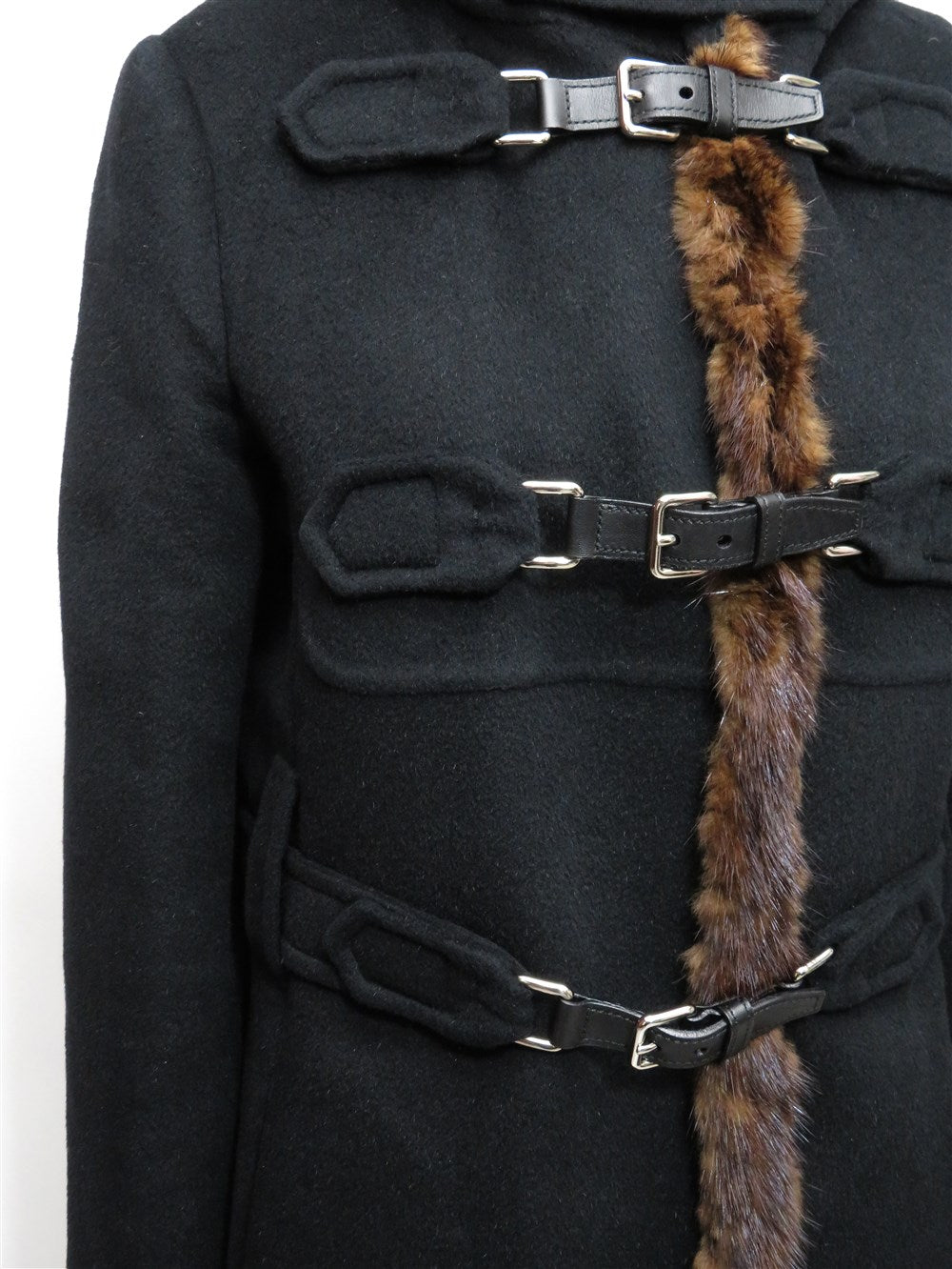 ミンクファートリム フーデット コート