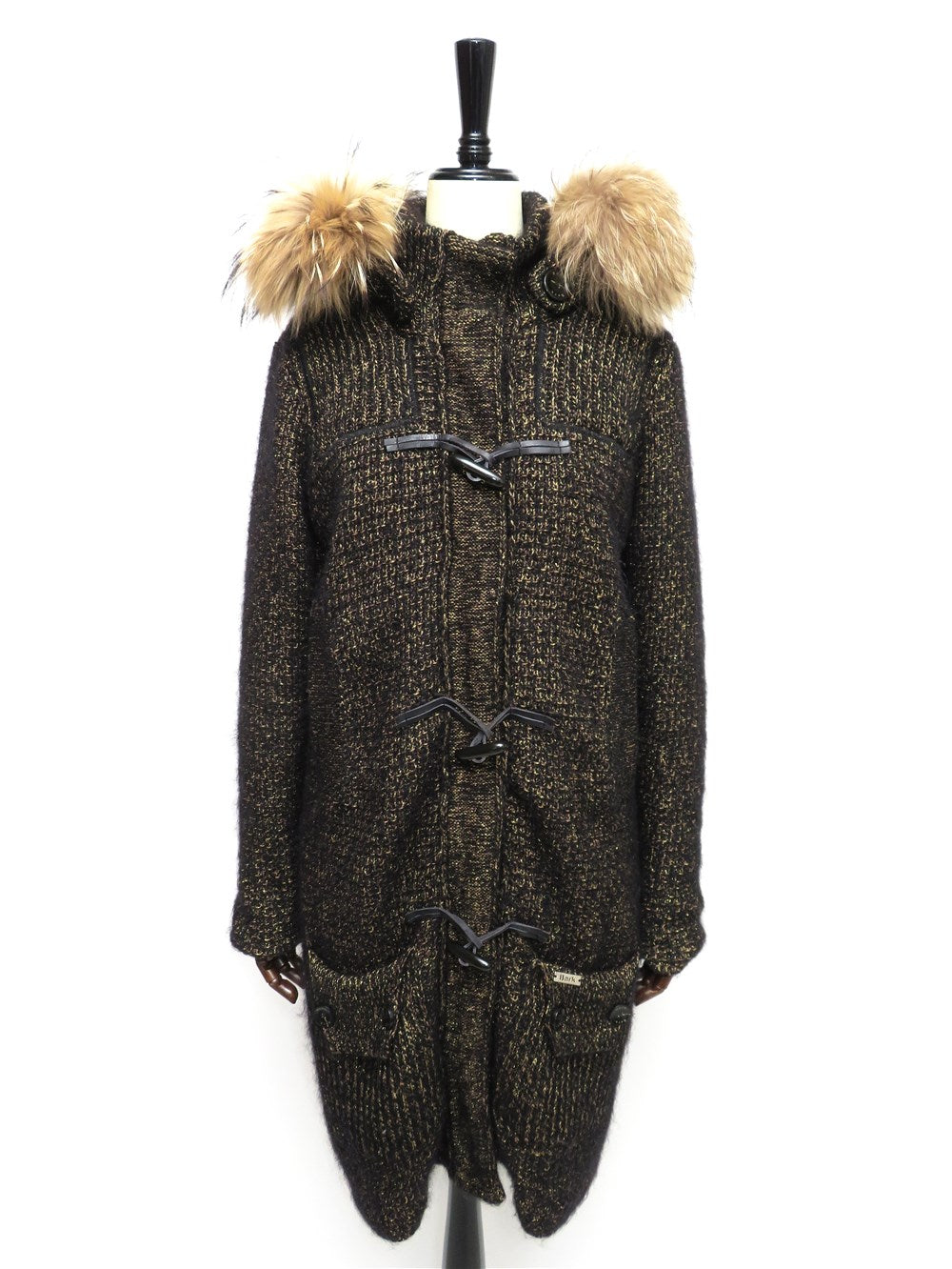 BARK　フーデッド ニット コート