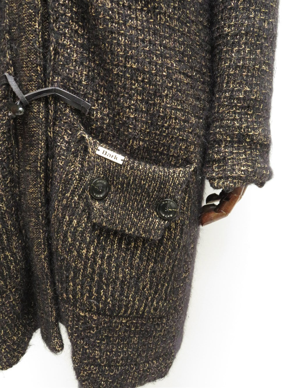 BARK　フーデッド ニット コート