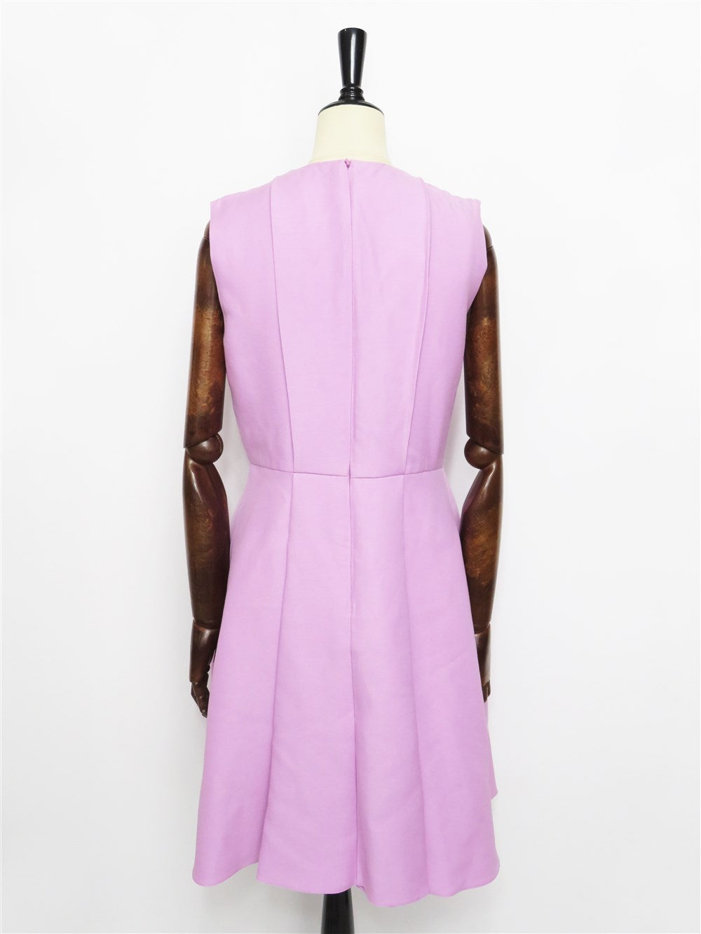 ウールシルク ノースリーブ フレア ワンピース