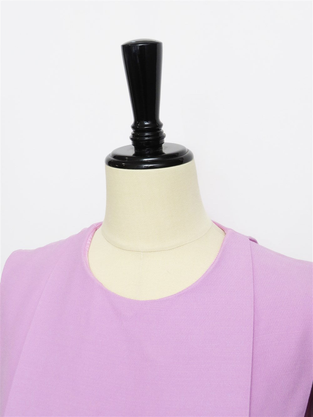 ウールシルク ノースリーブ フレア ワンピース