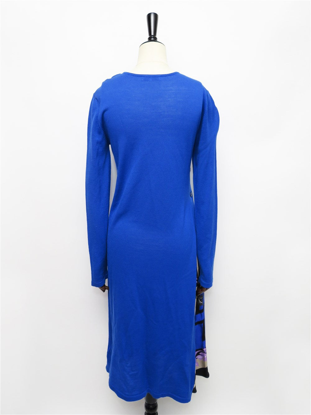 サイドボタン シルクプリント切替 ワンピース