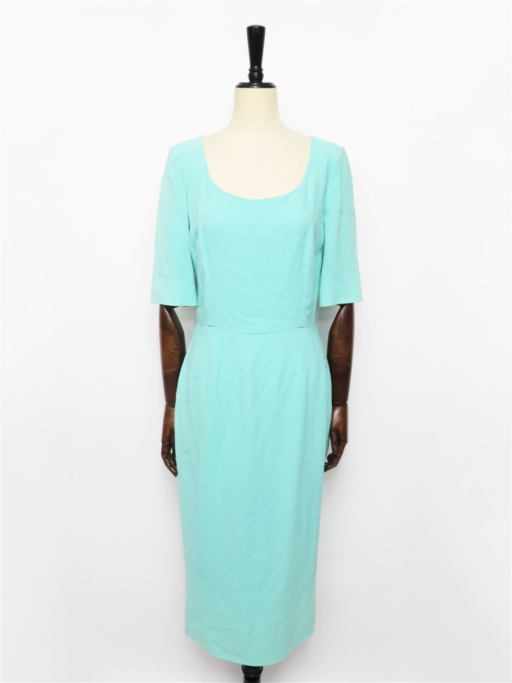 スクエアネック ストレッチ ワンピース