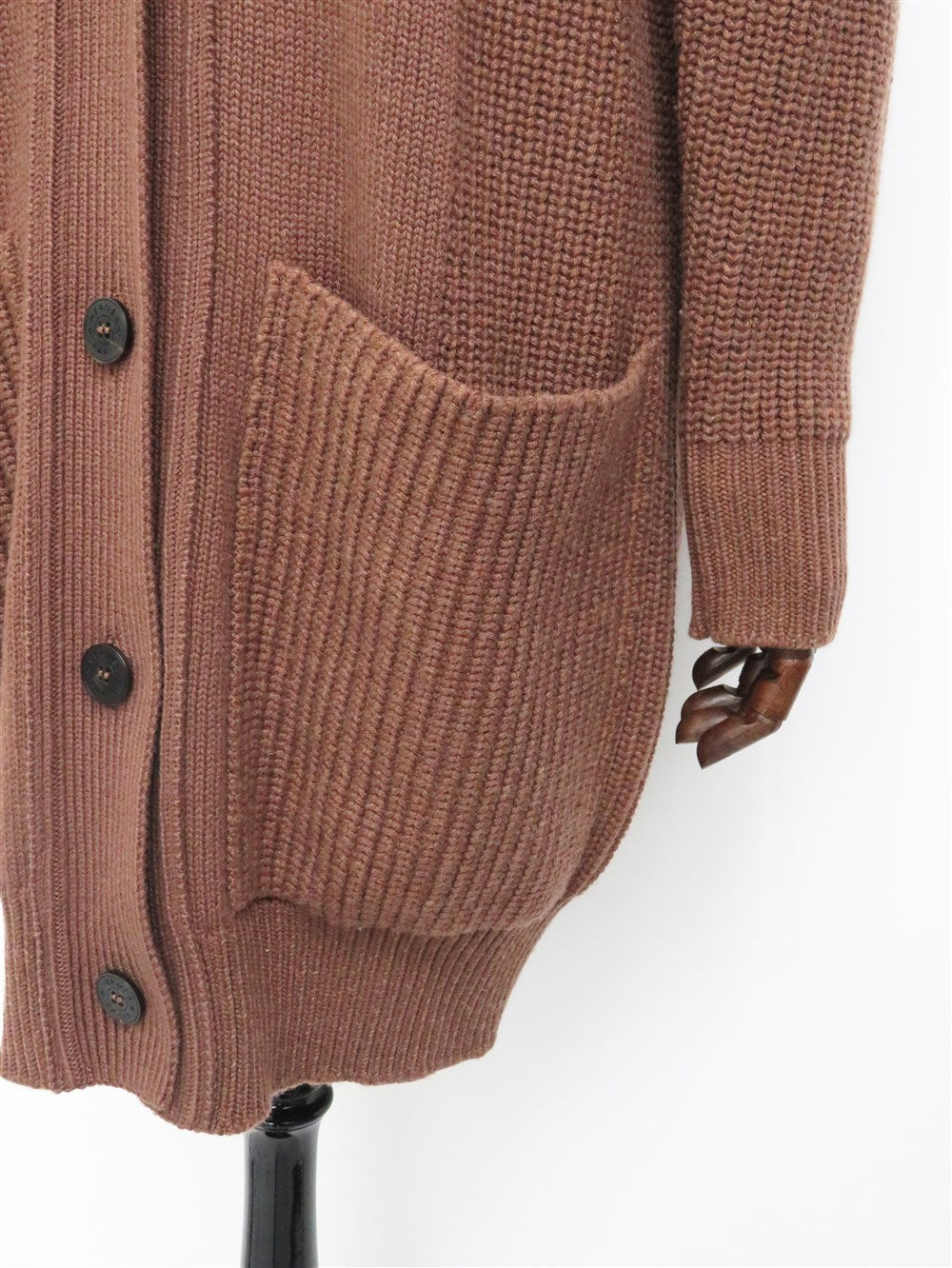 バッファローホーンボタン ニット コート