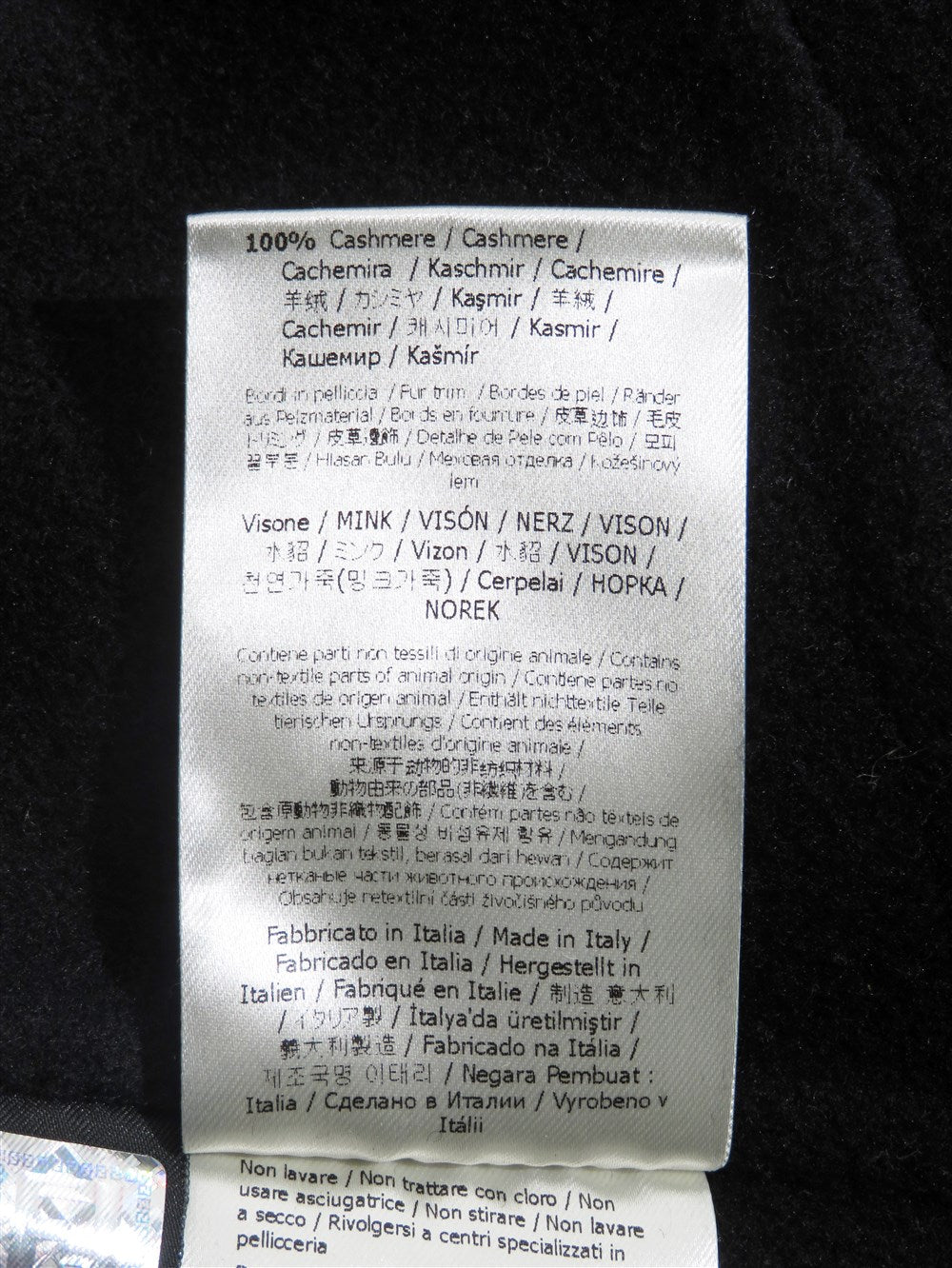 ミンクファーカフス サイドスリット カシミヤ コート