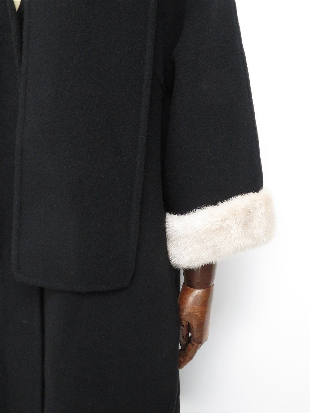 ミンクファーカフス サイドスリット カシミヤ コート
