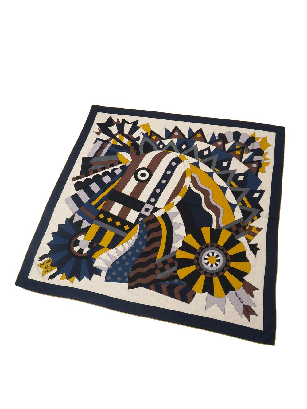 カレジェアン Cheval de Fete カシミヤシルク 大判ショール