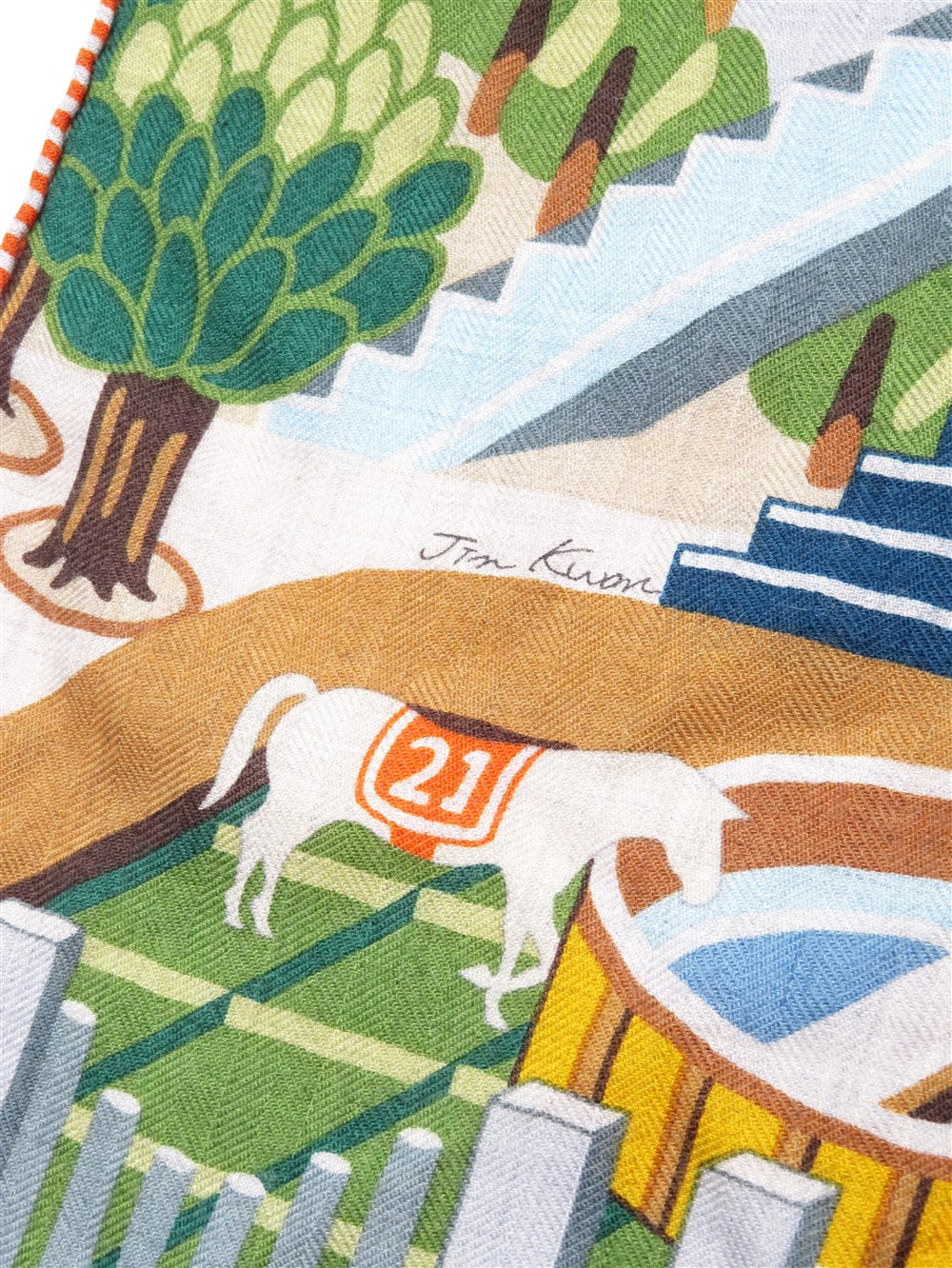 カレジェアン HORSE CLUB カシミヤシルク 大判ショール