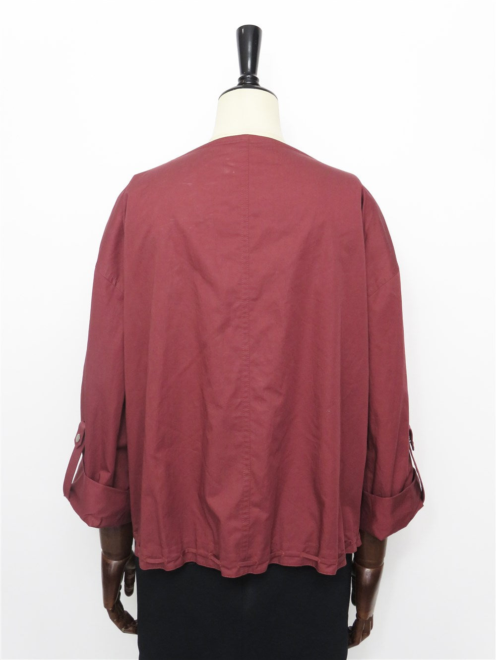 コットン スクエアネック ドローストリング ジャケット